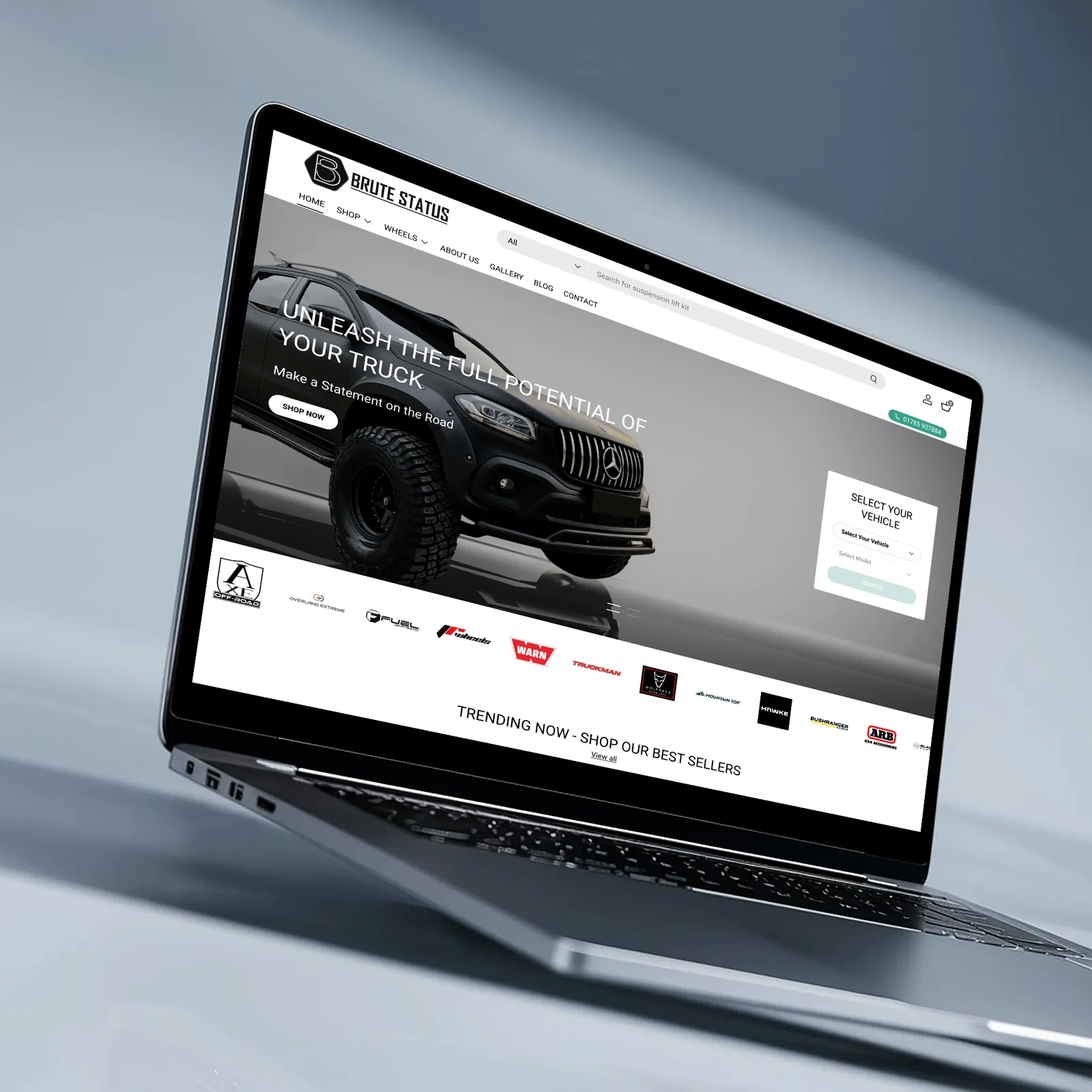 Brute Status Shopify storefront design
