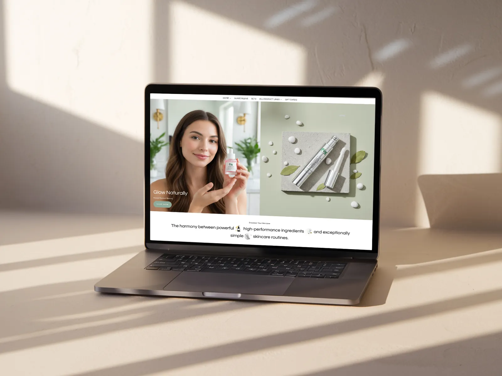 Fig Skincare Shopify storefront design