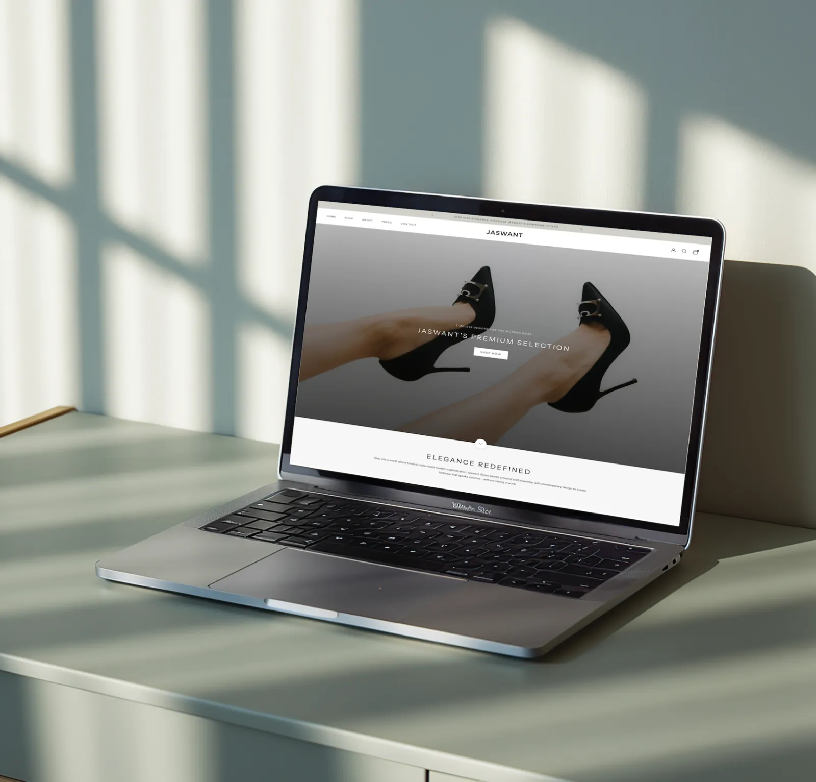 Jaswant Shoes Shopify storefront design
