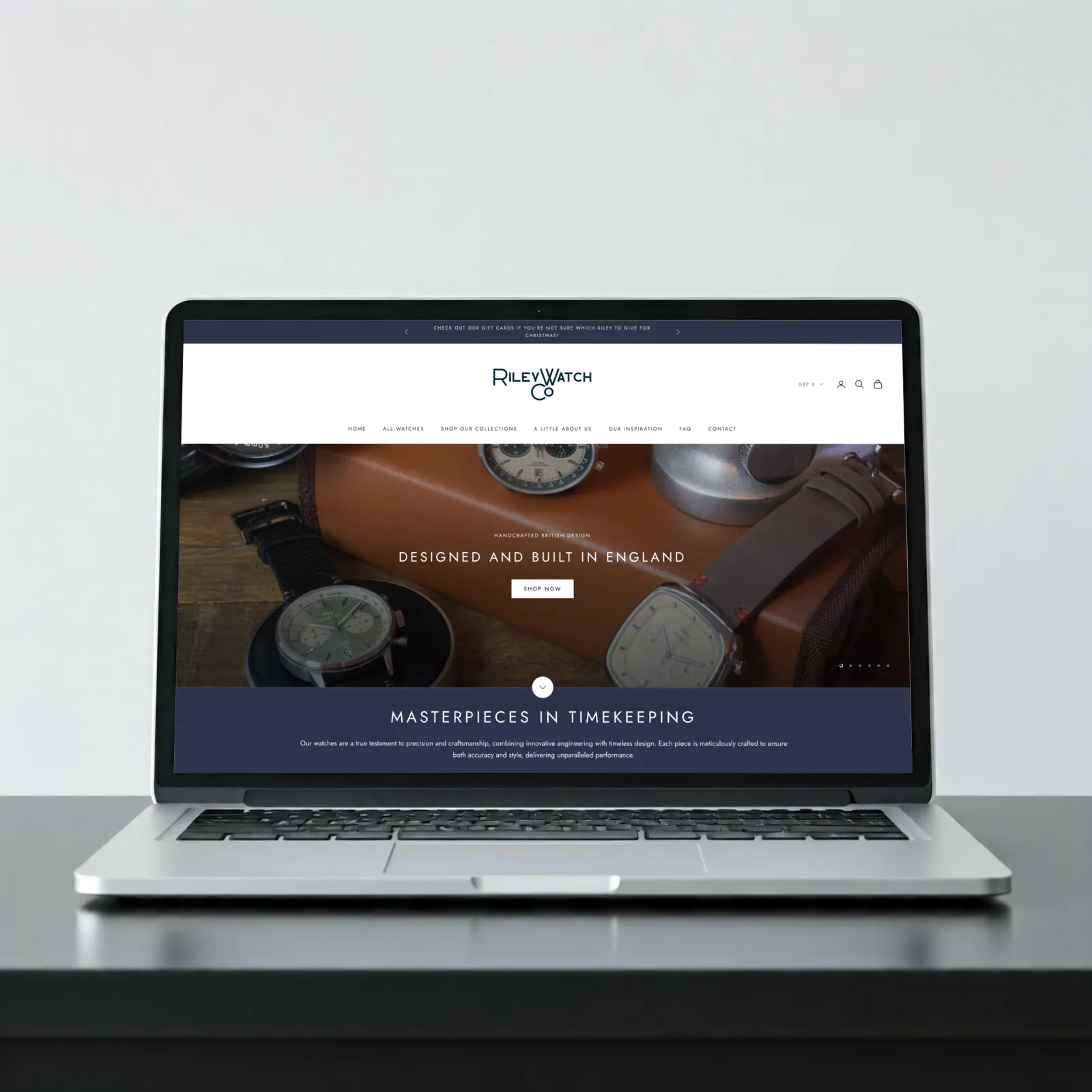 Riley Watch Shopify storefront design