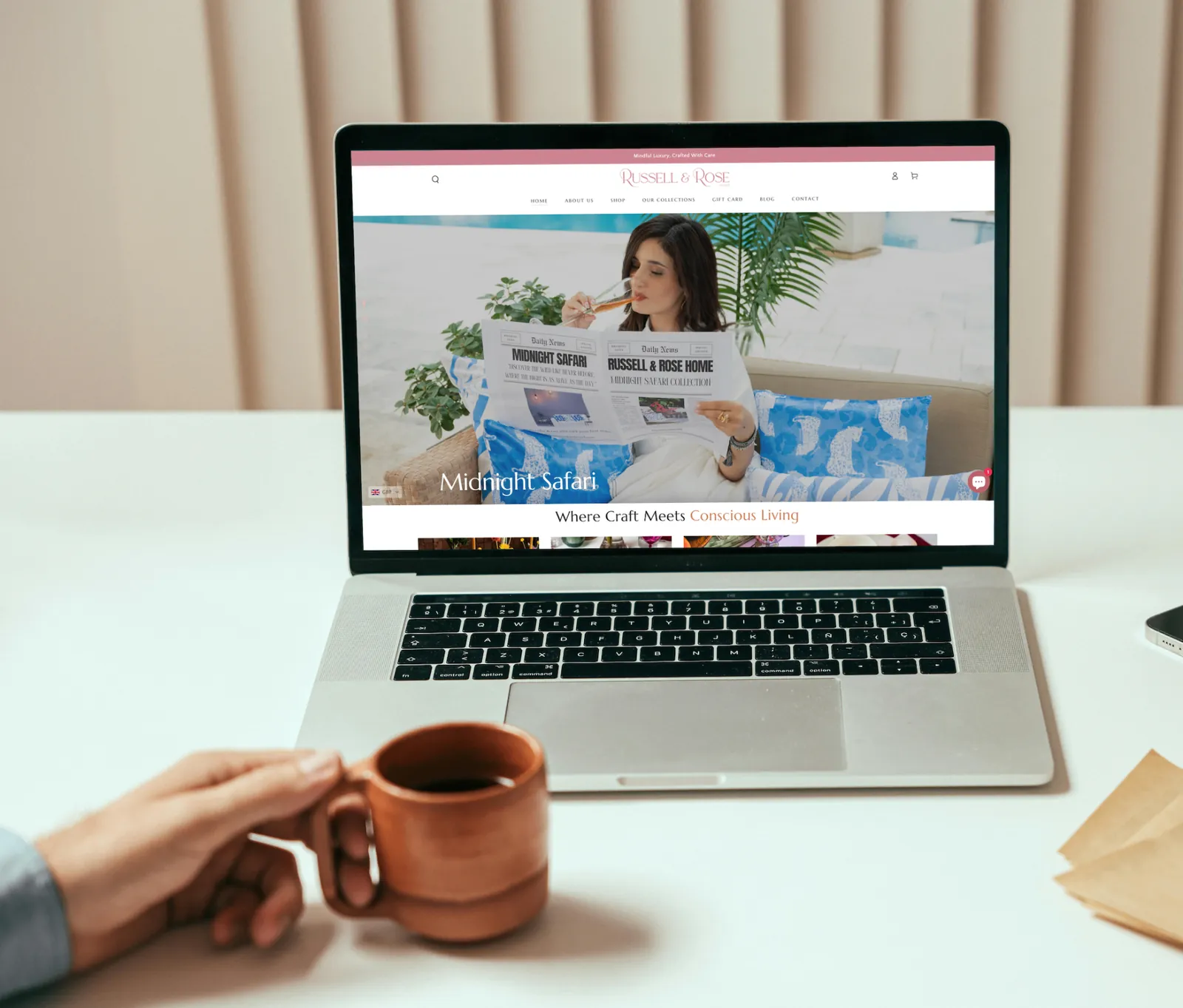Russell & Rose Shopify storefront design