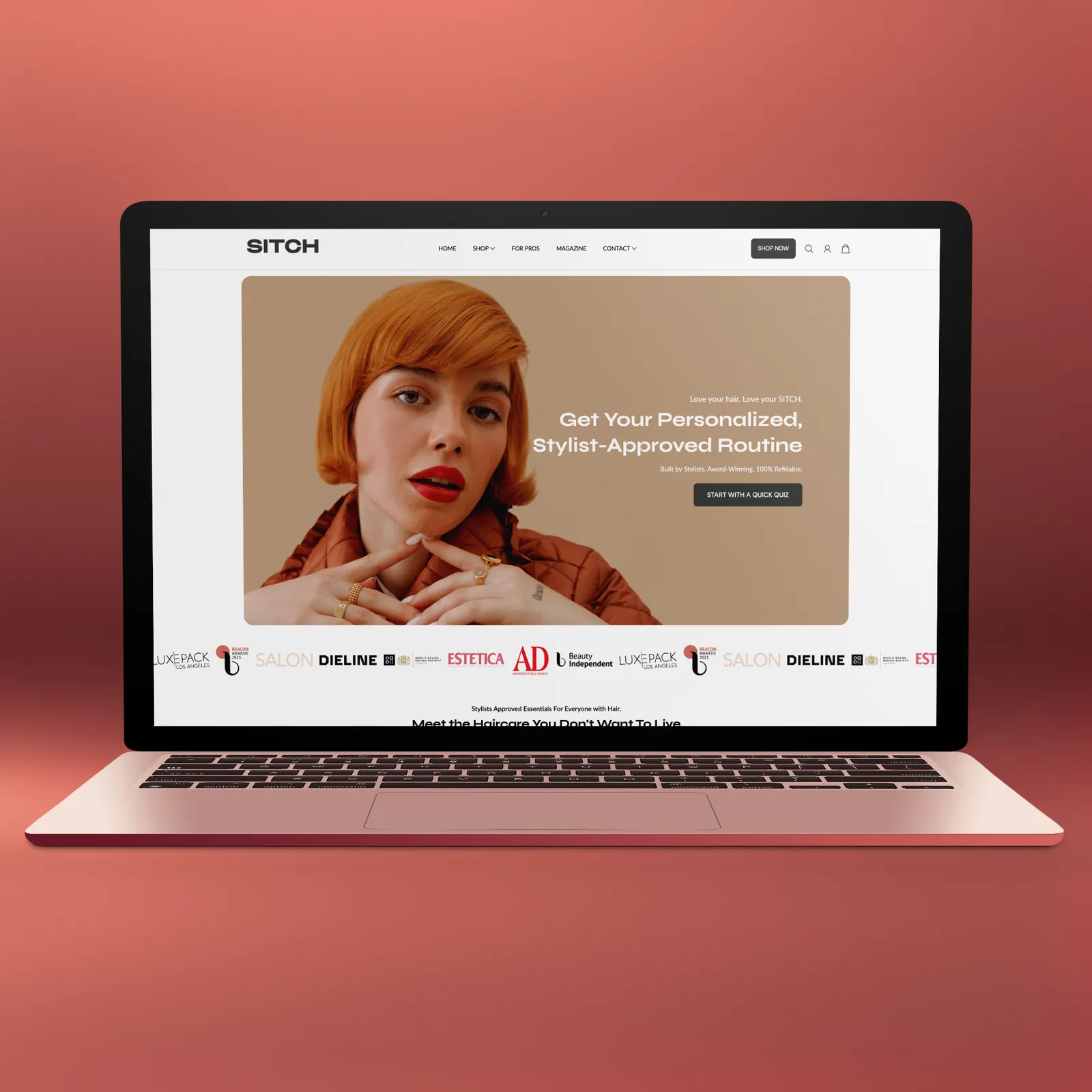 Sitch Hair Shopify storefront design